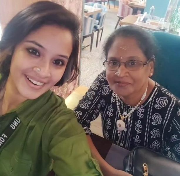 Sridevi Menon with her mother
