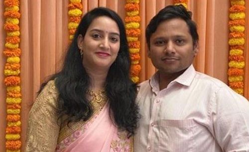 Vikas D Nahar with his wife