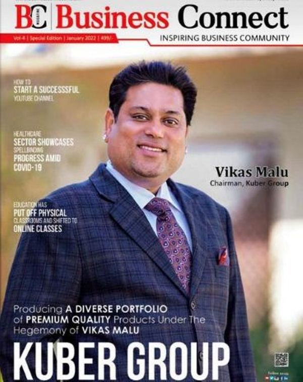 Vikas Malu on the cover of 'Business Connect' magazine