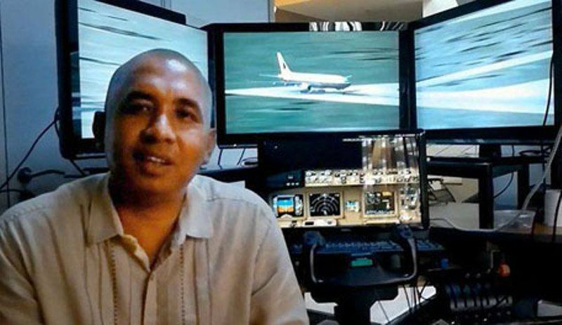 Zaharie Ahmad Shah with his homemade flight simulator