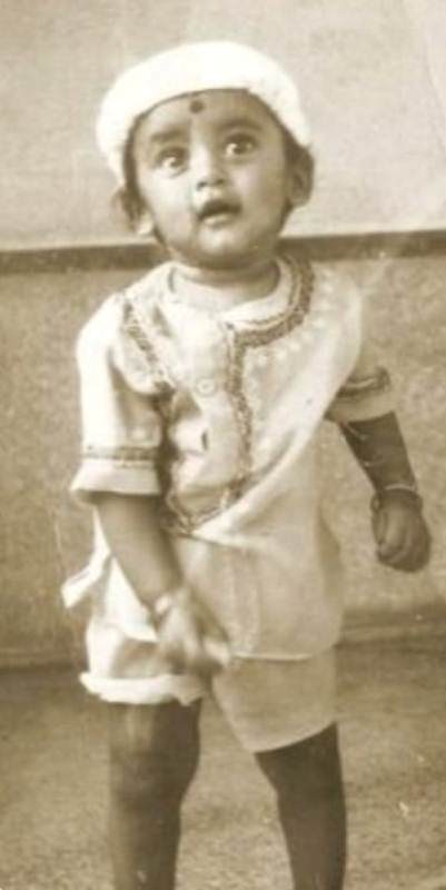 A childhood photograph of Sourav Saha