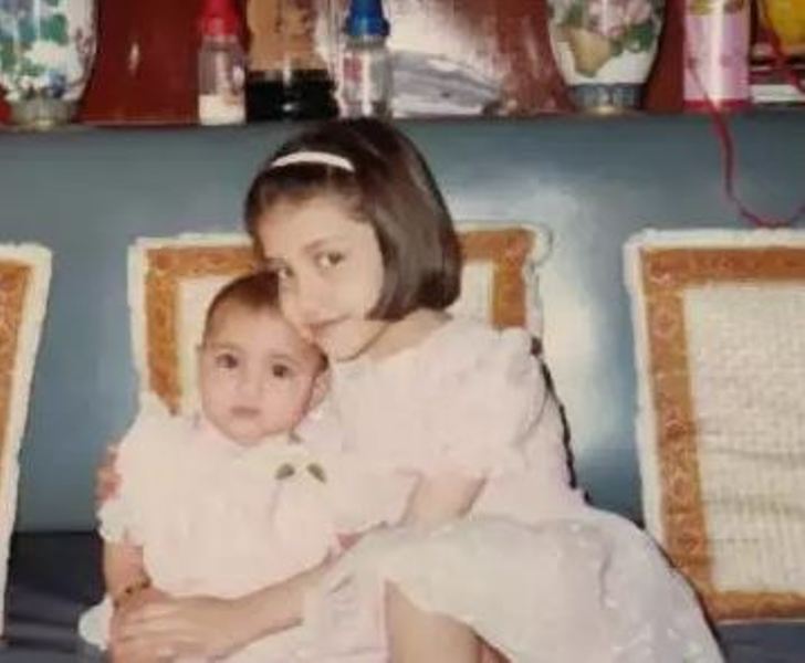A childhood picture of Kainaz Motivala with her younger sister