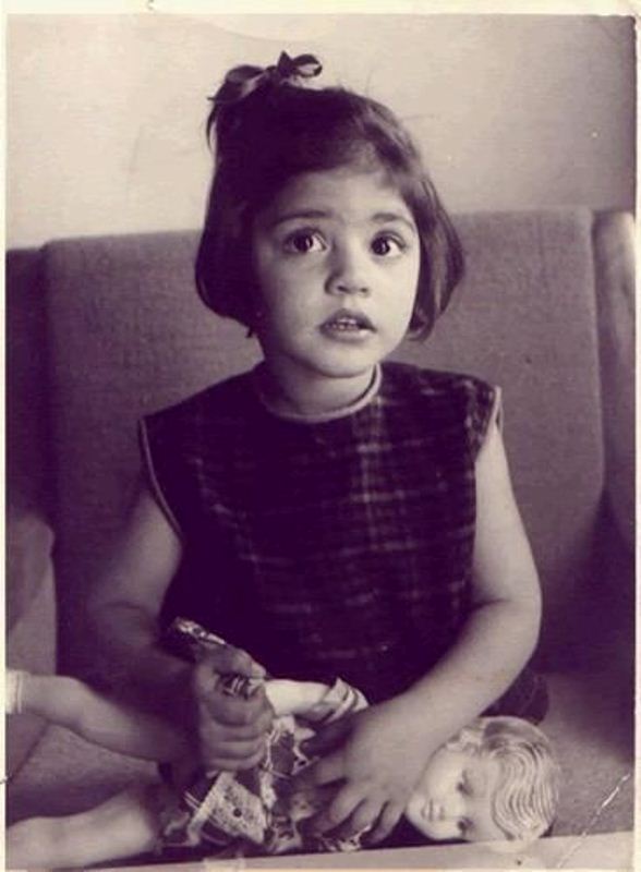 A childhood picture of Nazia Hassan