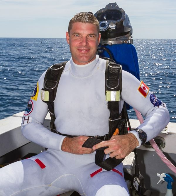 A photograph of Jeremy Hansen from the NEEMO 19 training program