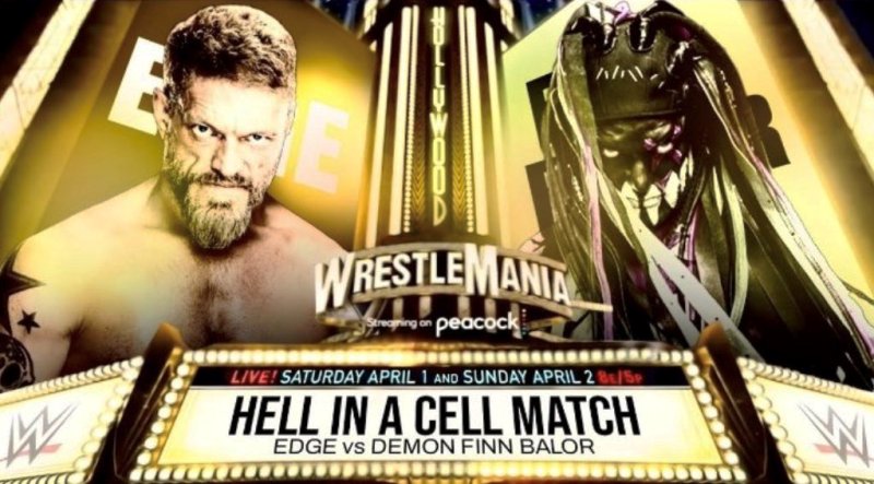 A poster of Finn vs Edge Hell In A Cell match