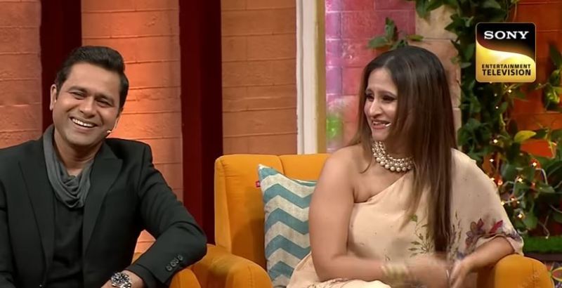 Aakshi Mathur, along with Aakash Chopra, on The Kapil Sharma Show (2023)