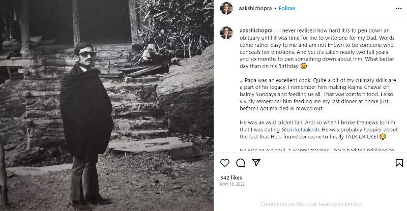 Aakshi Mathur's Instagram post