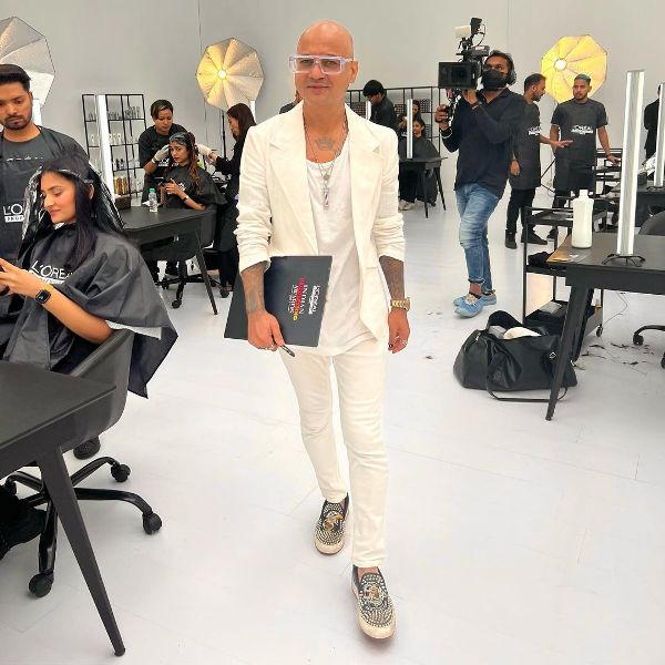 Aalim Hakim as a judge during the Finale of L’Oreal Indian Hairdressing Awards 2021