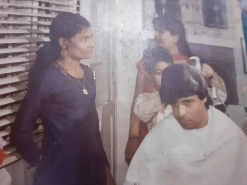 Aalim Hakim cutting hair at the age of 10.5 years