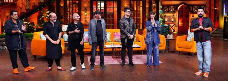 Aalim Hakim (third from left) during an episode of The Kapil Sharma Show