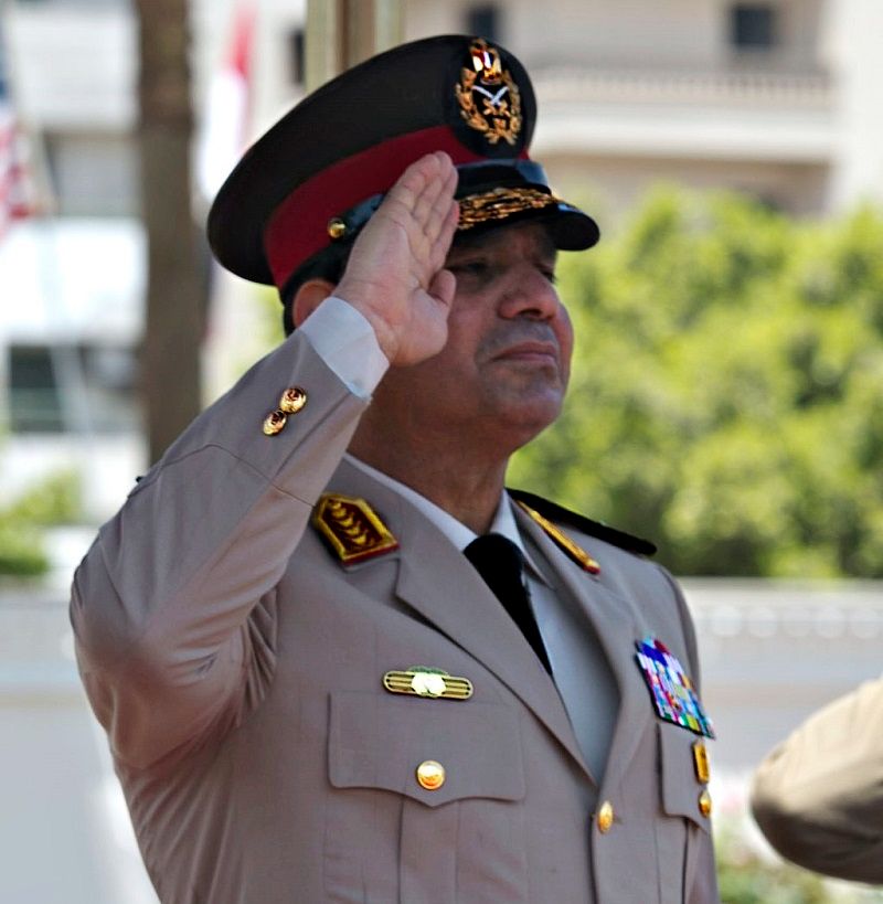 Abdel Fattah el-Sisi as the defense minister