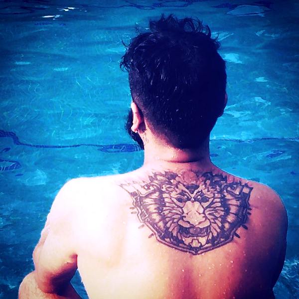 Abhishek Sinha's tattoo on his back