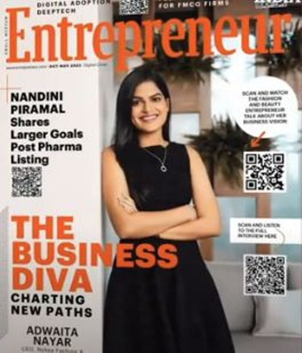 Adwaita Nayar on the digital cover of the Entrepreneur magazine