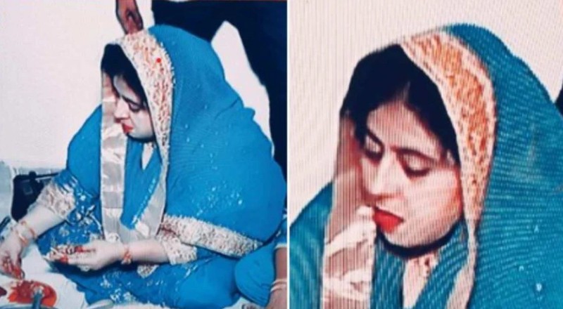 Alleged photo of Shaista Parveen which was found in a wedding album