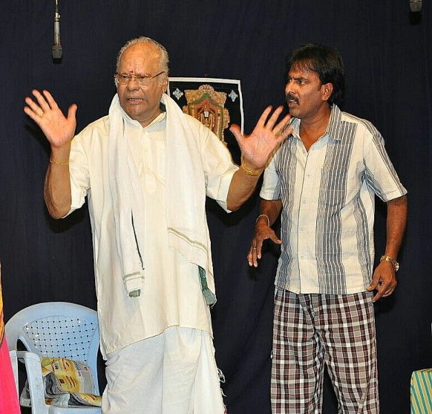 Allu Ramesh performing in the play 'Vaikunthapali'