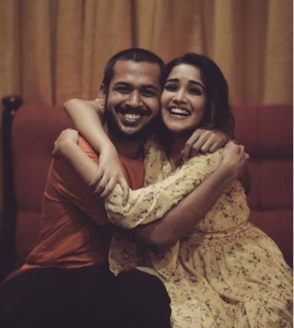 Anikha Surendran with her elder brother, Ankith Surendran