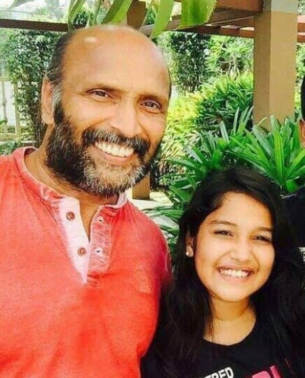 Anikha Surendran with her father, Surender Trichur Muthuvara