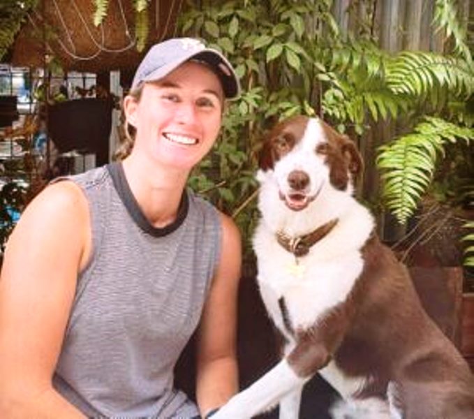Beth Mooney with her dog, Ruby