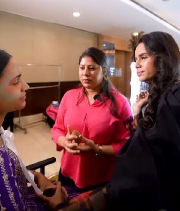 Bhumika Bahl in her institute with her students