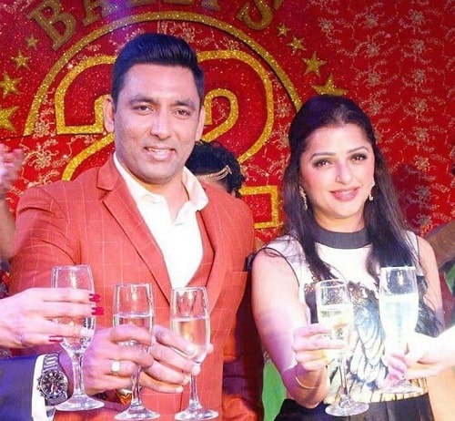 Bhumika Chawla holding a glass of wine