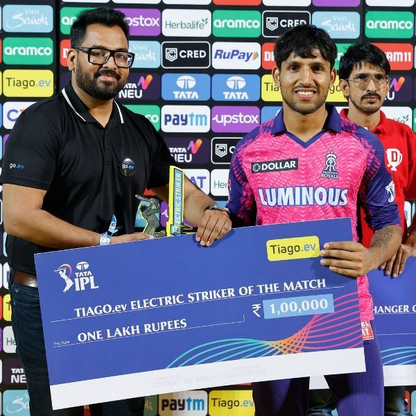 Dhruv Jurel won Electric Striker of the Match award for his innings against CSK