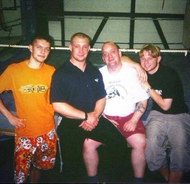 Finn (extreme left) during his training at the NWA