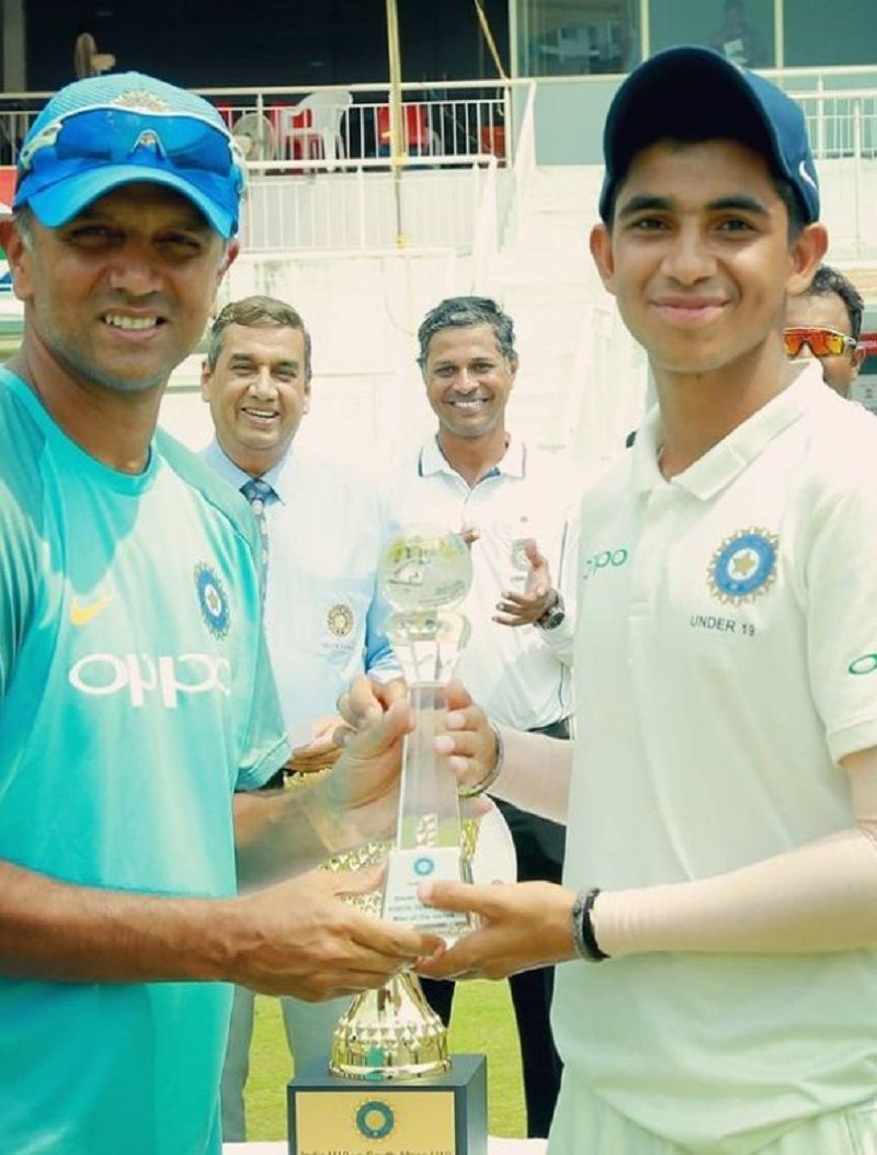 Hrithik Shokeen wins 'Man of the Match' in the Youth Test Series