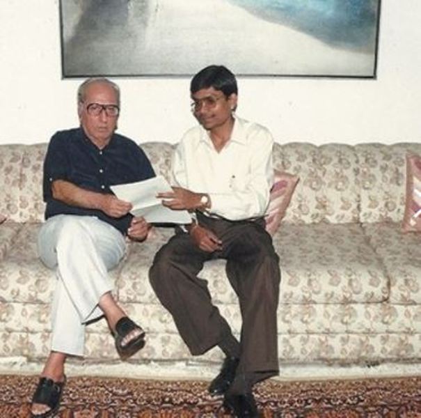 Jyantilal Gada with film producer G. P. Sippy