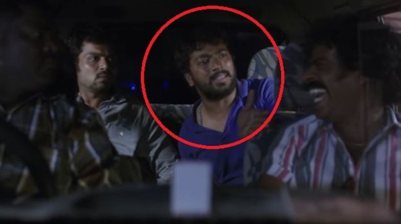 Kalaiyarasan Arjun as Anbu in a still from the film Madras (2014)