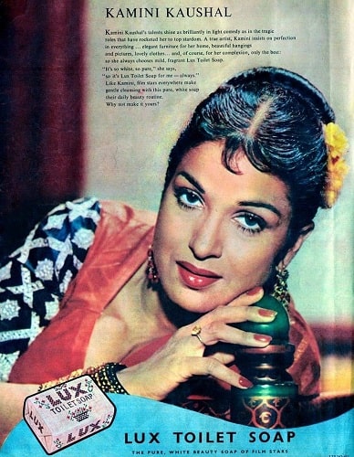 Kamini Kaushal in a Lux ad