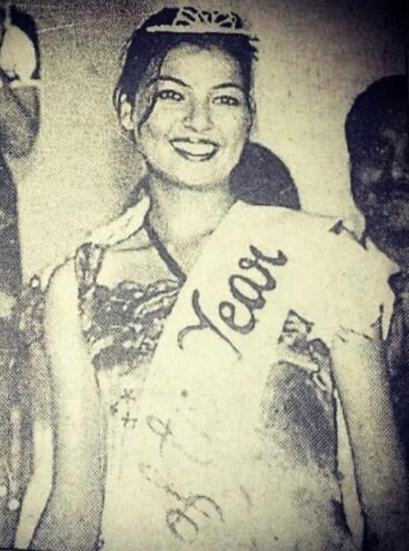 Nayani Dixit after winning Miss Kanpur 2000