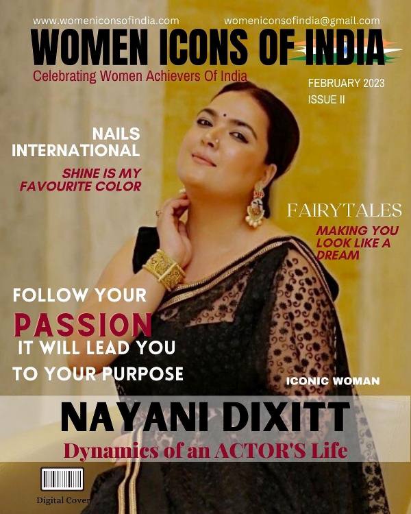 Nayani Dixit on the cover of digital magazine 'Women Icon of India'