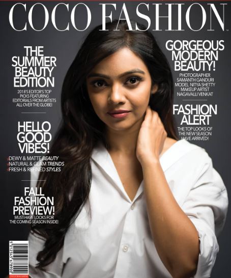 Nitya Shetty featured on the cover of Coco Fashion magazine