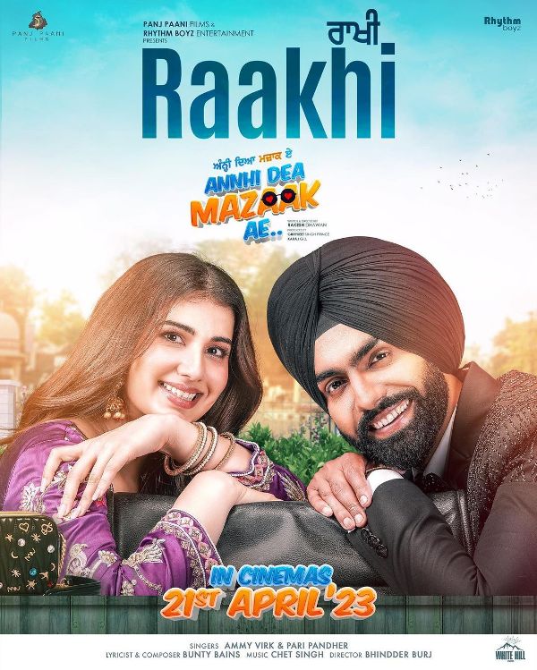 Poster of the song Raakhi from the film Annhi Dea Mazaak Ae (2022)