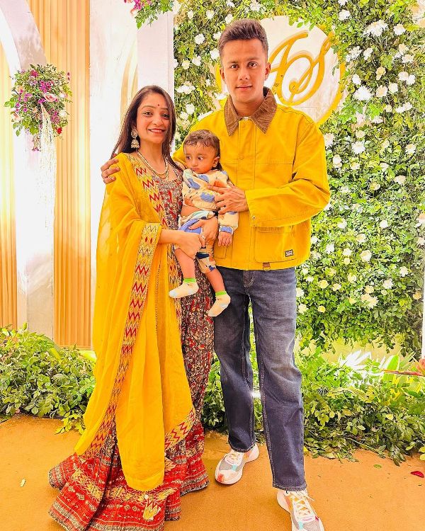 Prafull Billore with his wife, Shreya Billore, and son, Miransh Billore