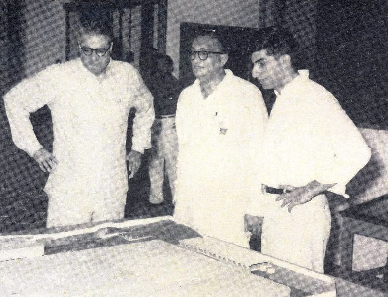 Ratan Tata (rightmost) at the steel plant at Jamshedpur