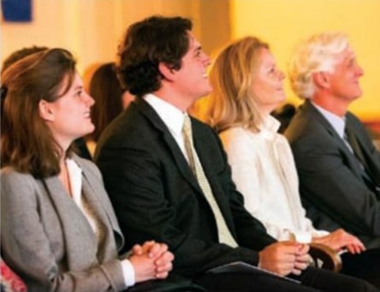 Steve Koltes with his wife and kids during a function