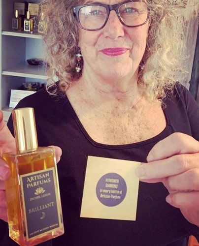 Susan Humphreys with her perfume