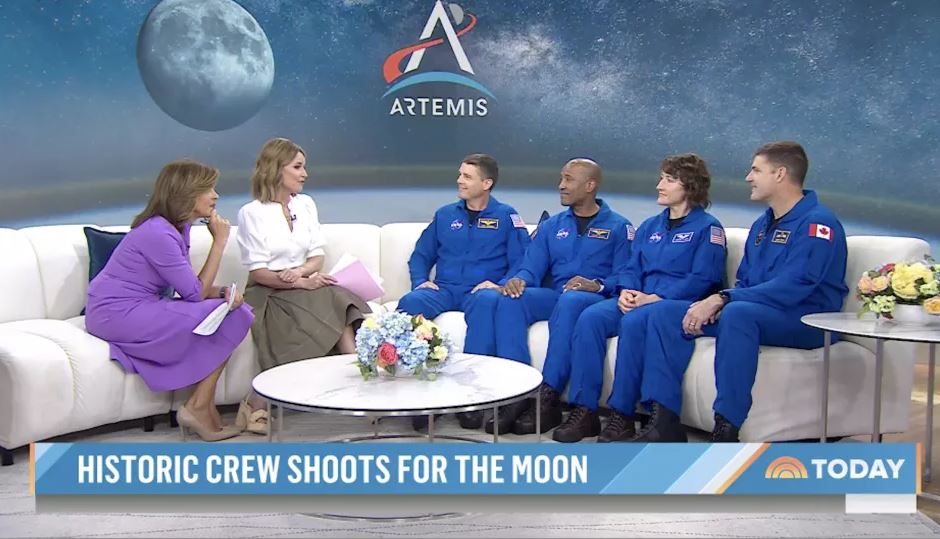 The four astronauts of NASA's Artemis 2 moon mission on The Today Show