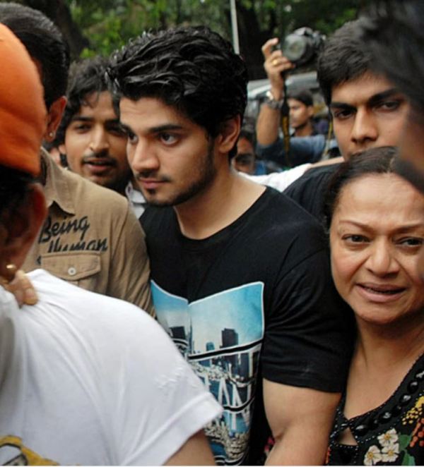 1 July 2013: Sooraj Pancholi, along with his mother, after being released from Arthur Road Jail in Mumbai on bail in the Jiah Khan suicide case
