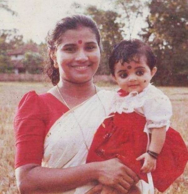 A childhood photograph of Nikhila Vimal