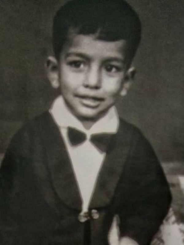 A childhood photograph of Nitin Chandrakant Desai