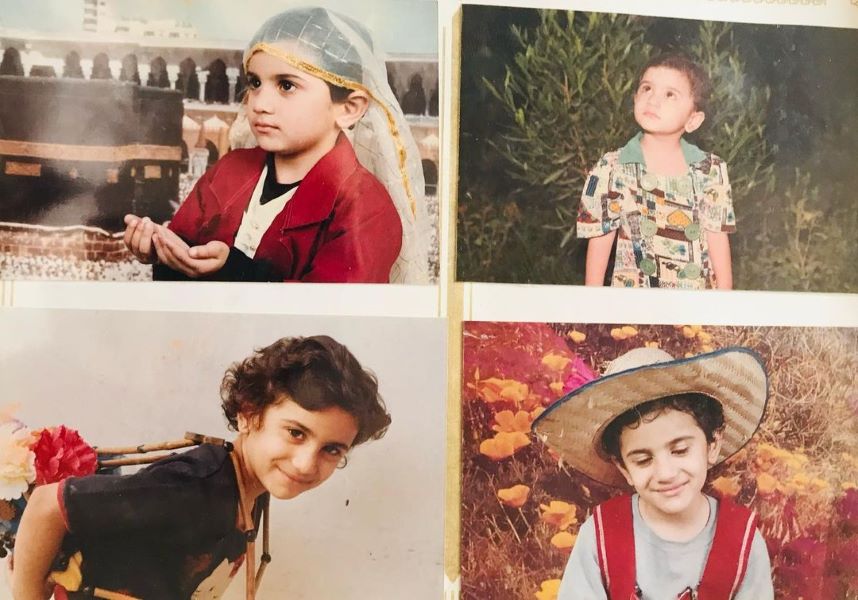 A collage of Shweta Pasricha's childhood photos