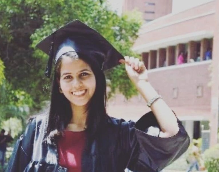 A photo of Ishita Kishore during her convocation