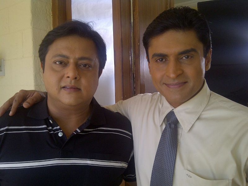 A photo of Nitesh Pandey (left) with Mohnish Behl