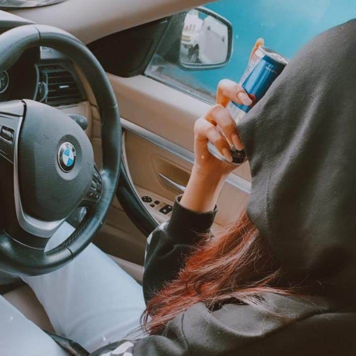 A photo of Snehal Rai in her BMW car