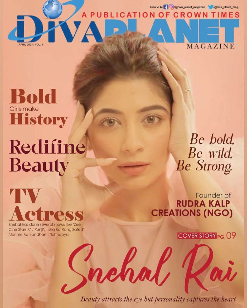 A photo of Snehal Rai on the cover of Diva Planet magazine