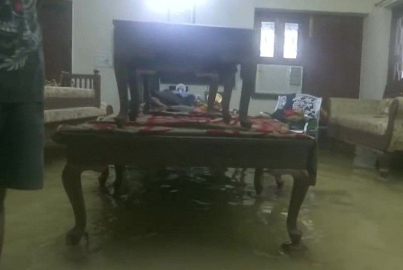 A photo of waterlogged house of Ajay Alok