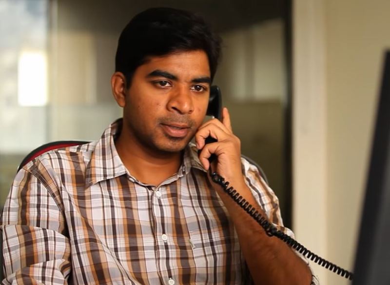 Abhinav Gomatam as 'Manav' in a still from the short film 'Artificial' (2012)