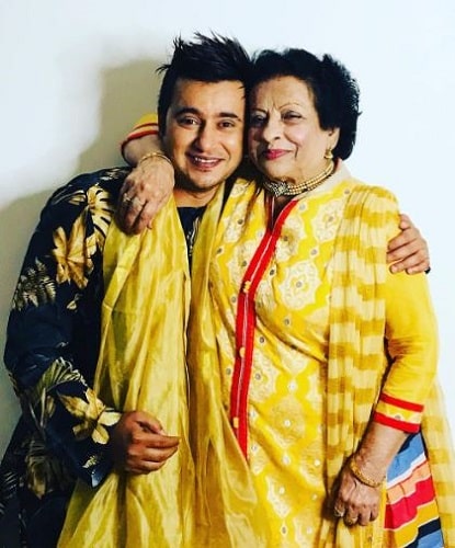Aditya Singh Rajput with his mother